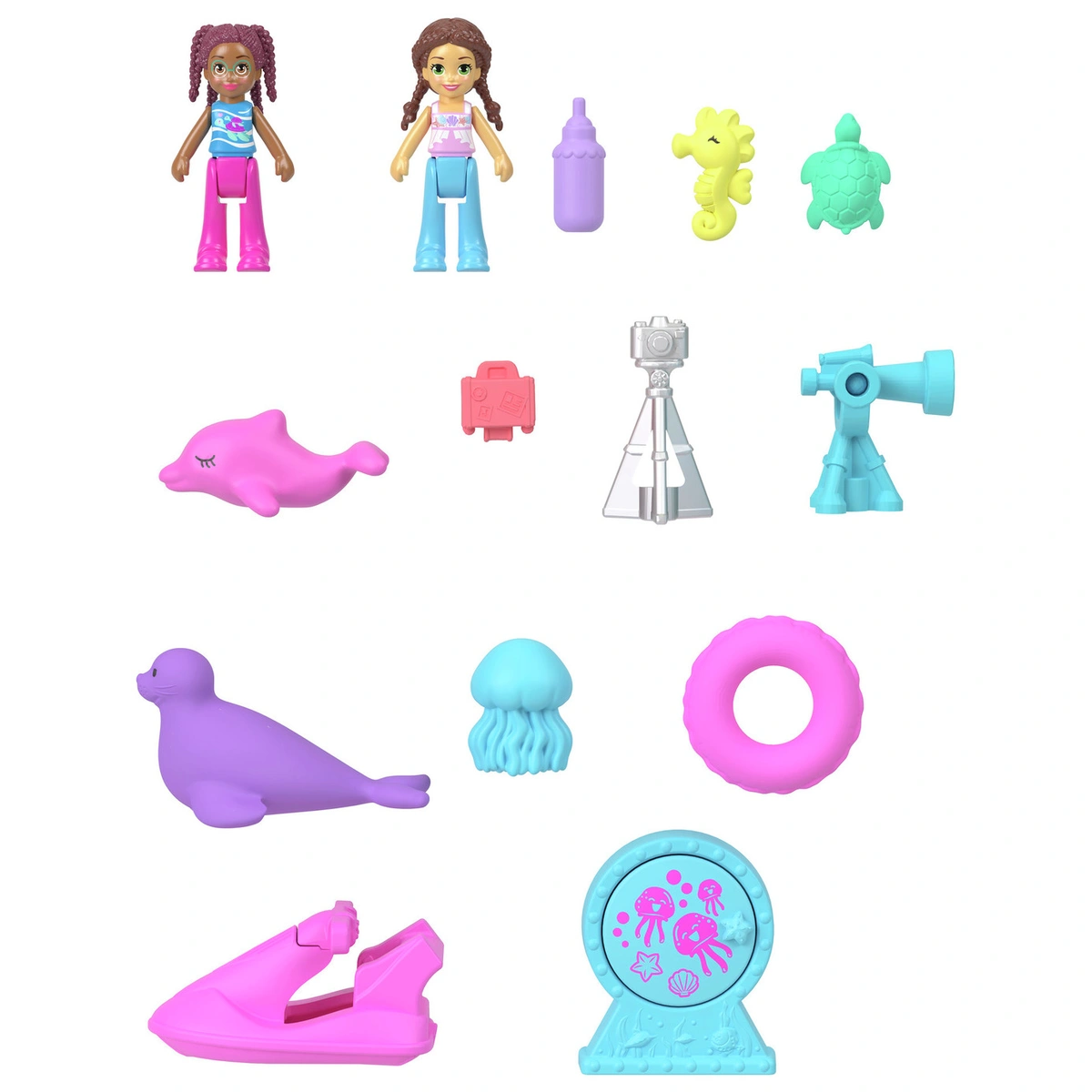 Polly Pocket Dolphin Rescue & Play Compact Doll Playsets