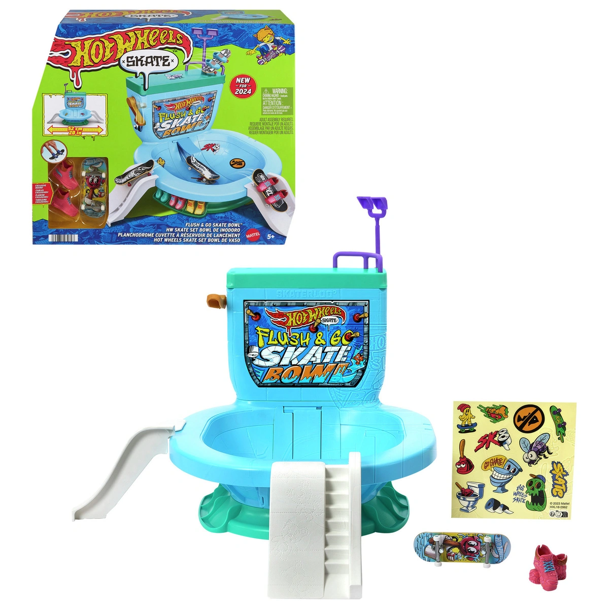Hot Wheels Skate Flush & Go Skate Bowl Playset