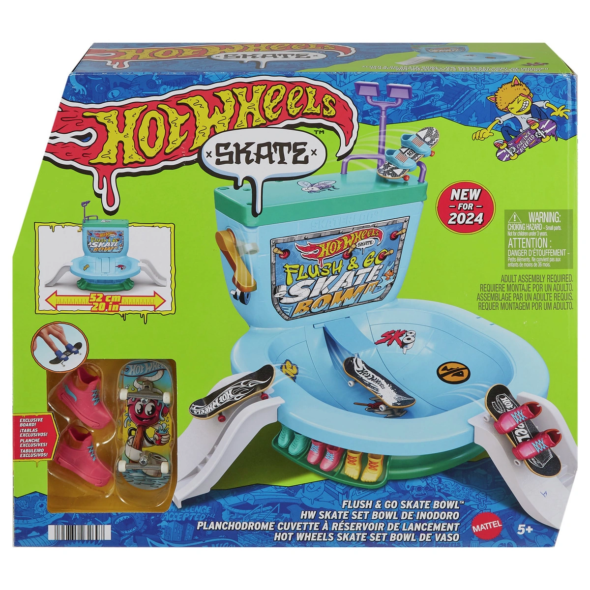 Hot Wheels Skate Flush & Go Skate Bowl Playset