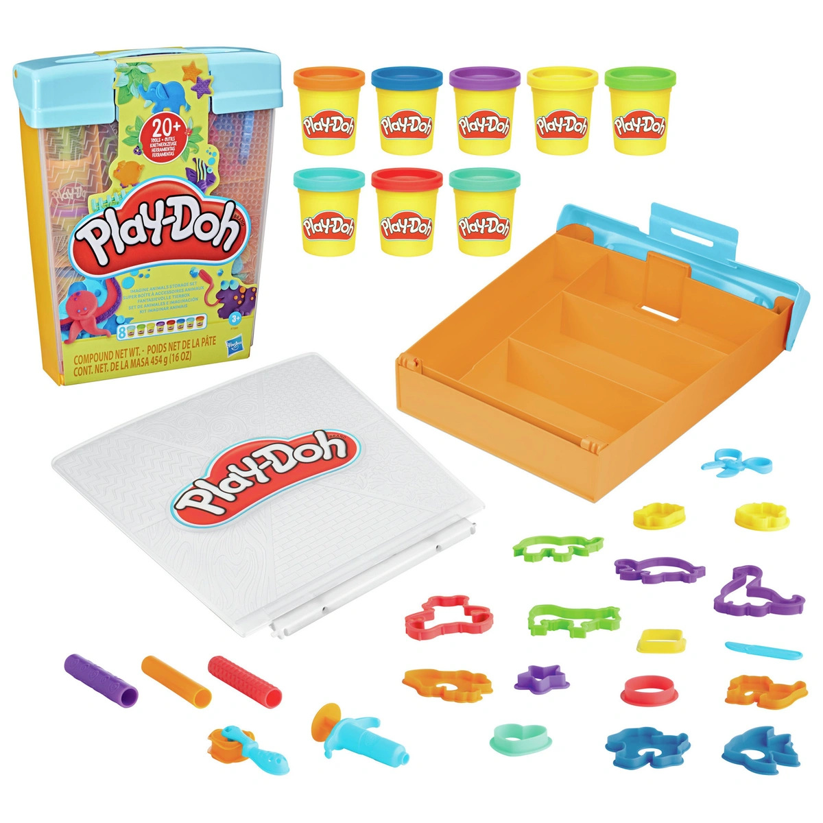 Play Doh Rainbow Animal Tools and Storage