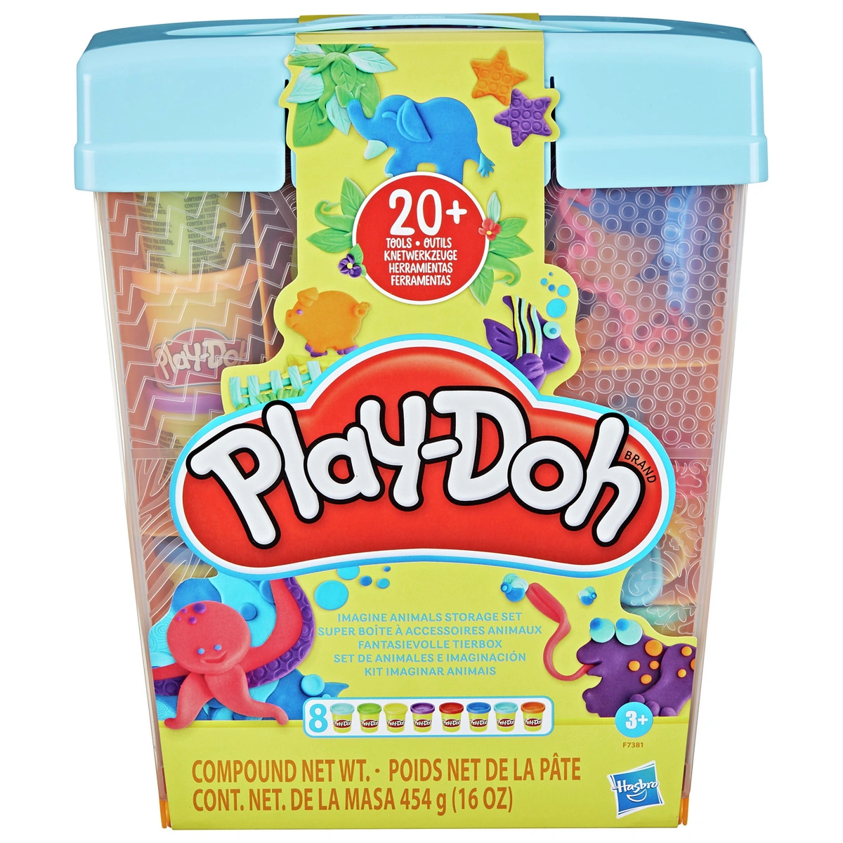 Play Doh Rainbow Animal Tools and Storage