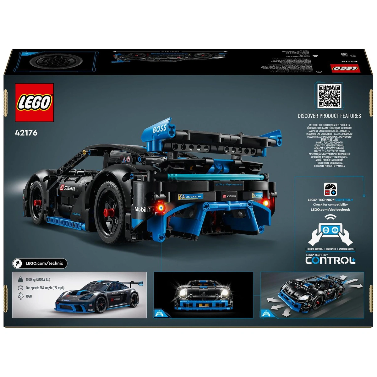 LEGO Technic Porsche GT4 e-Performance Race Car Toy 42176