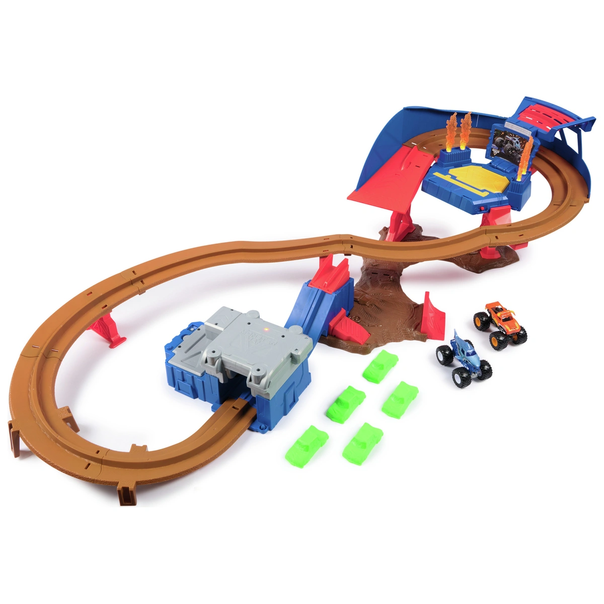 Monster Jam 1:64 Supercharge Monster Truck Speedway Playset