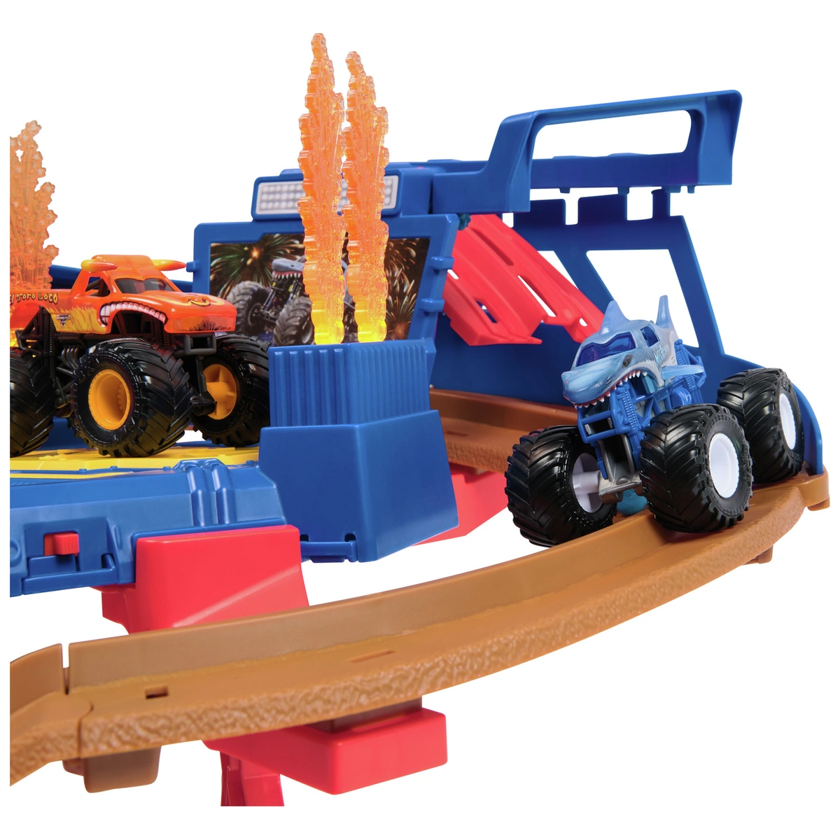 Monster Jam 1:64 Supercharge Monster Truck Speedway Playset