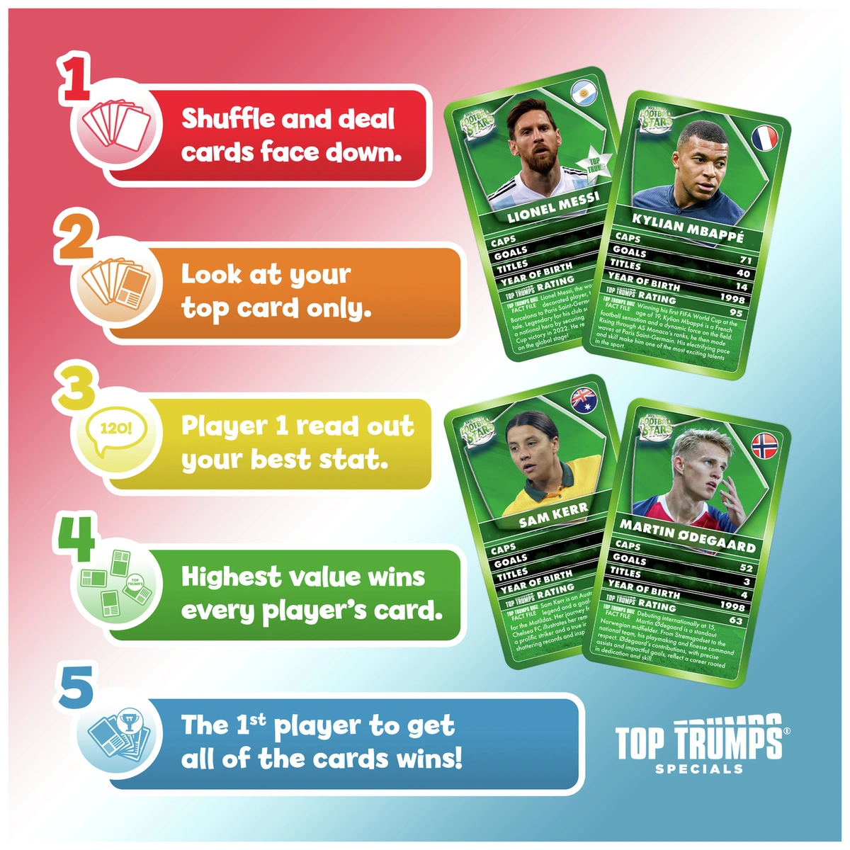 World Football Stars Top Trumps Card Game