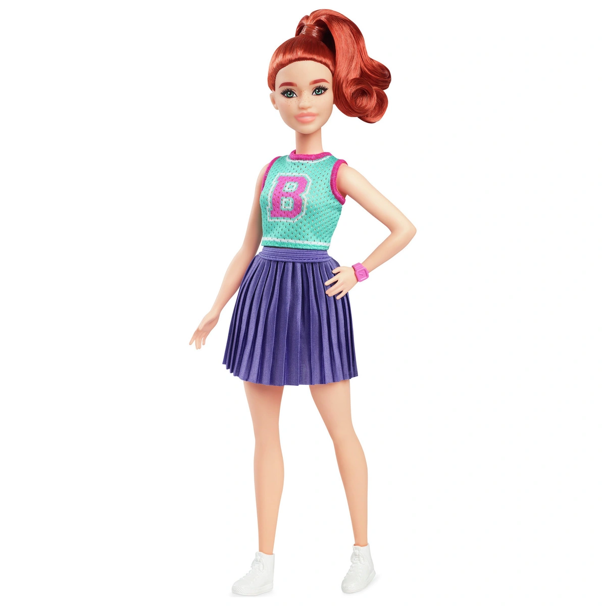 Barbie Fashionistas Doll in Jersey Top & Sporty Skirt - 32cm