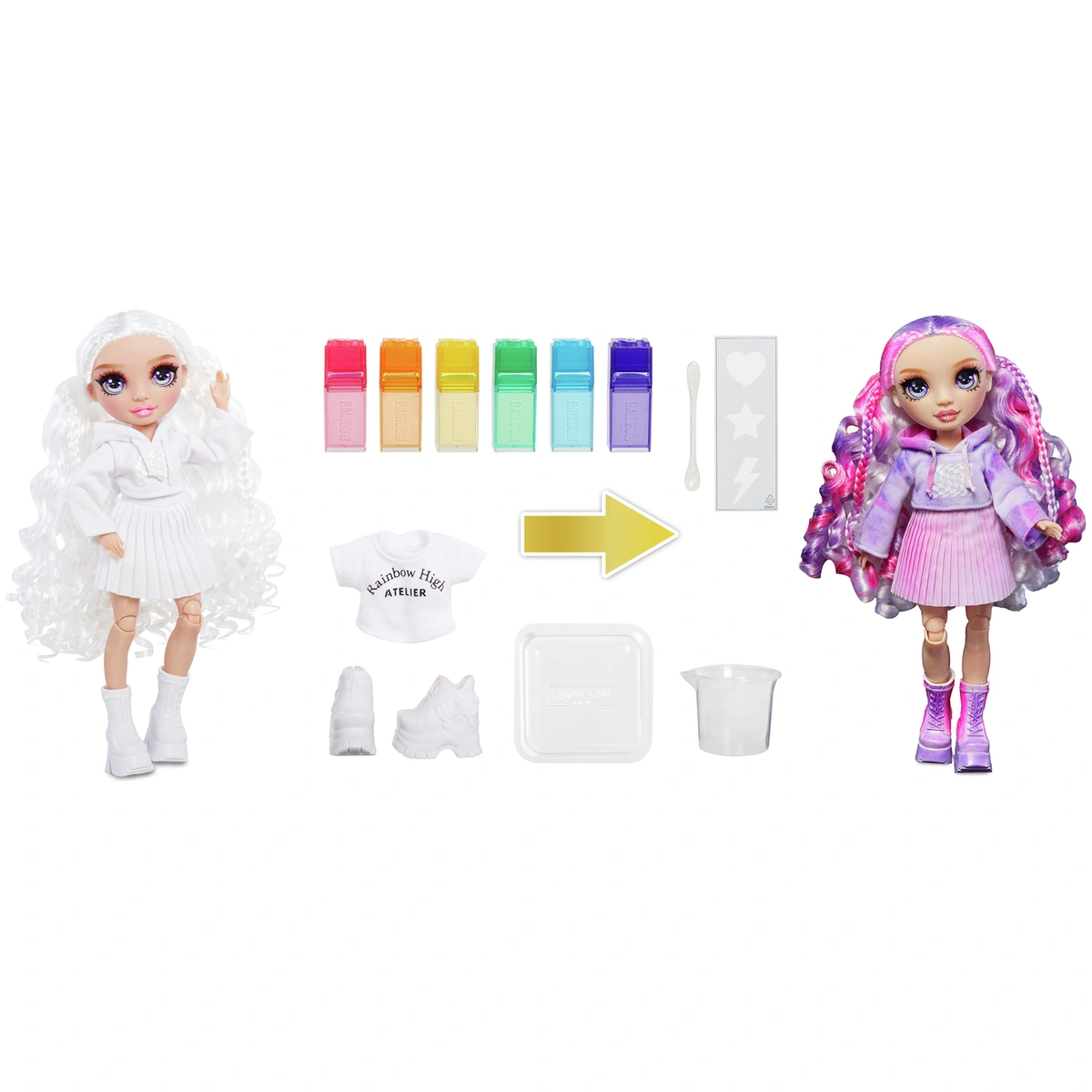 Rainbow High Watercolor Doll Makeup-Purple Eyes