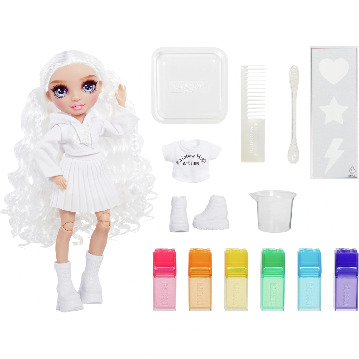Rainbow High Watercolor Doll Makeup-Purple Eyes