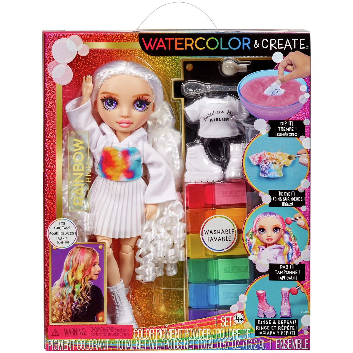 Rainbow High Watercolor Doll Makeup-Purple Eyes