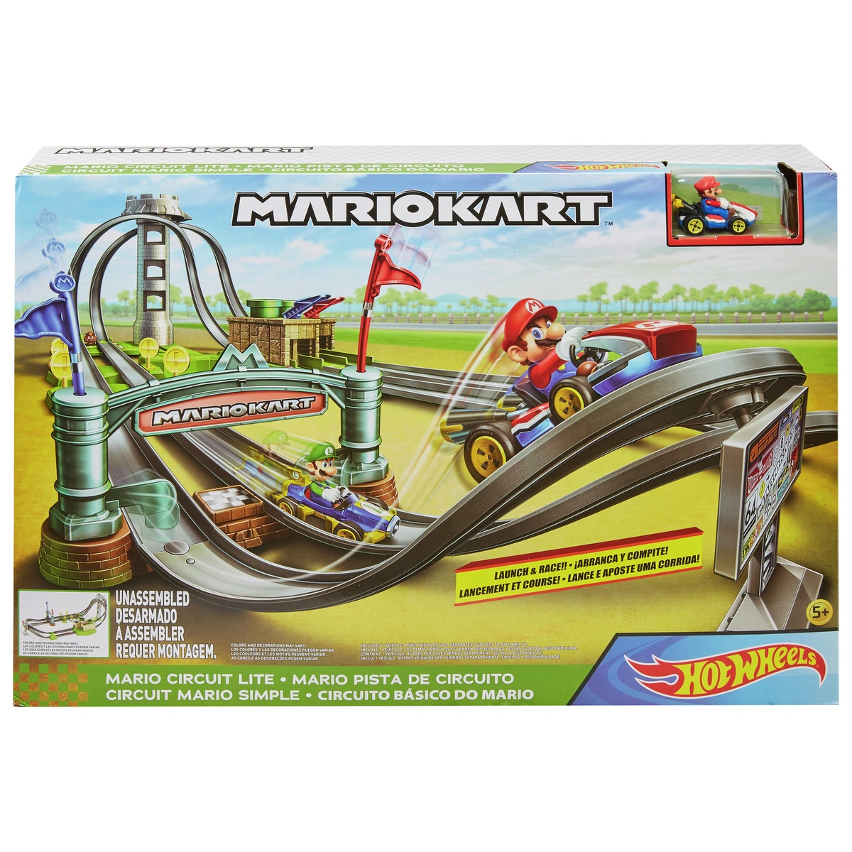 Hot Wheels Mario Kart Circuit Lite Track Set