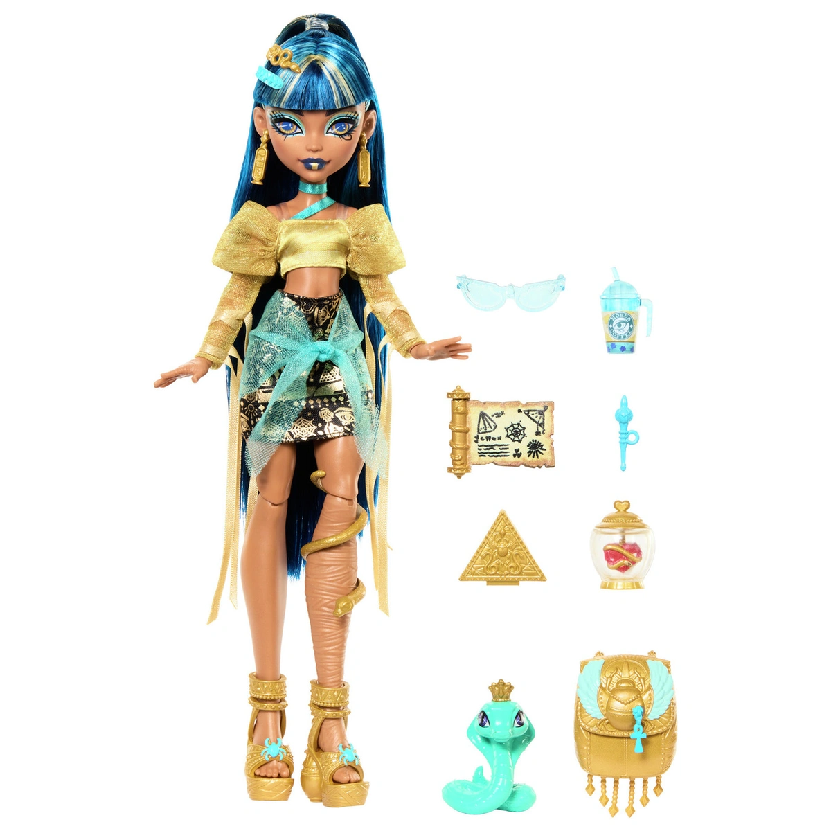 Monster High Cleo De Nile Fashion Doll, pet & Accessories