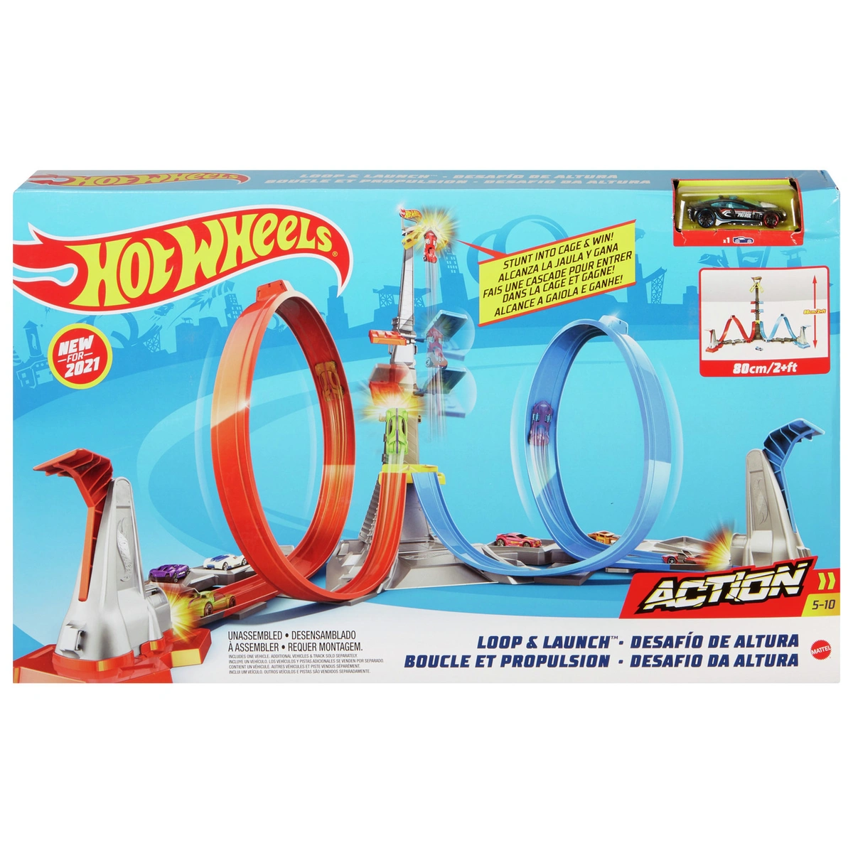 Hot Wheels Loop & Launch Toy Car Track Set