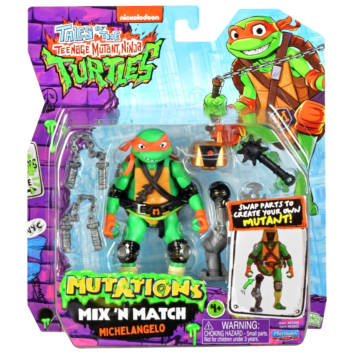 Teenage Mutant Ninja Turtle Mix N Match Michelagelo Figure