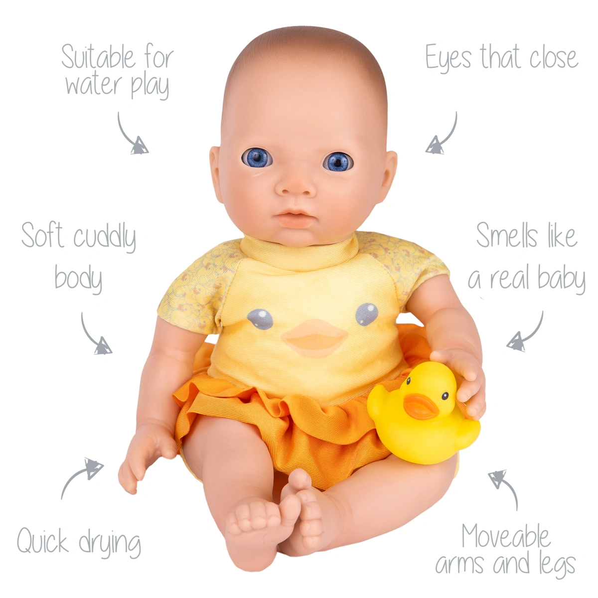 My First Tiny Treasures Splish Splash Bathtime Fun Baby Doll