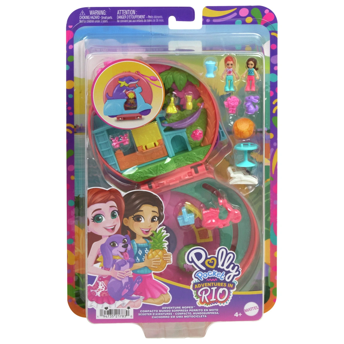Polly Pocket Adventure Moped Compact Doll Playsets