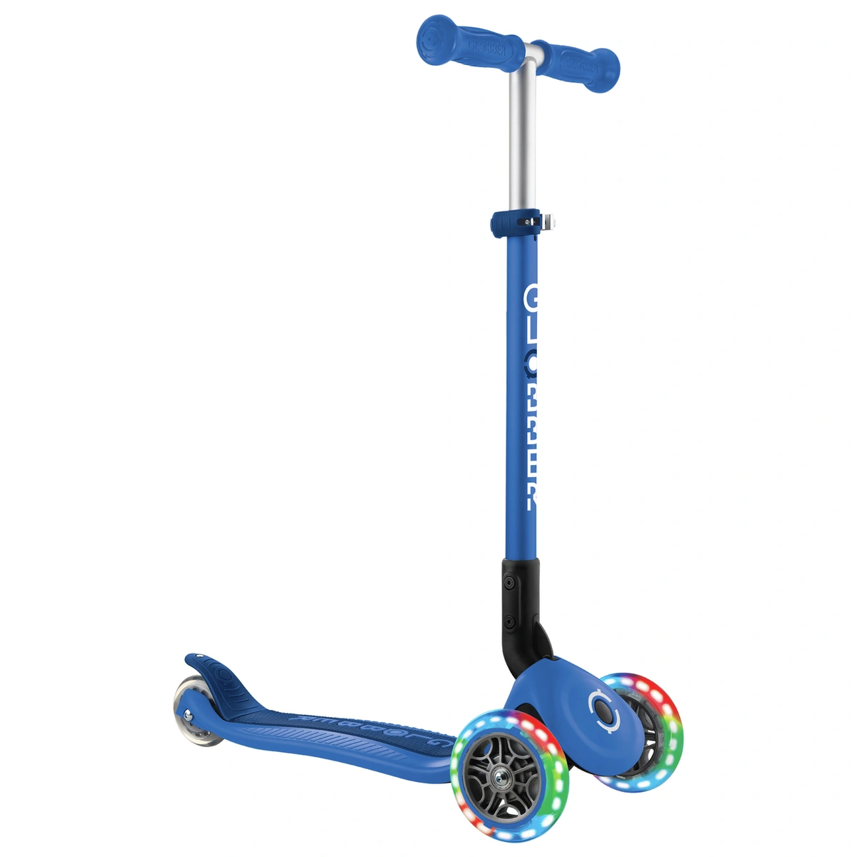 Globber Expert Foldable 3 Wheel Scooter - Blue