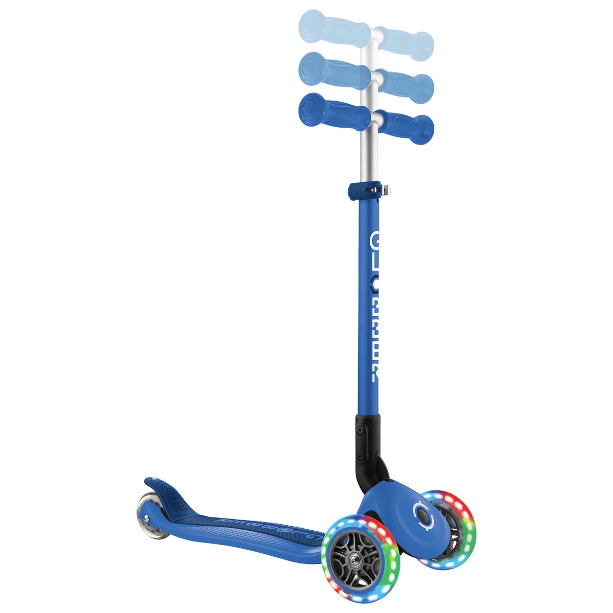 Globber Expert Foldable 3 Wheel Scooter - Blue