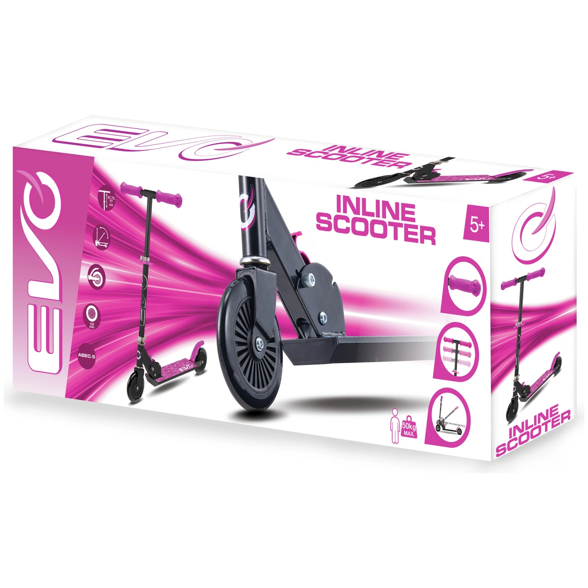 EVO 2 Wheel Scooter - Black & Pink