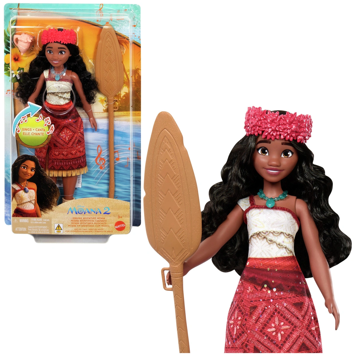 Disney Princess Moana 2 Singing Adventure Doll & Accessories
