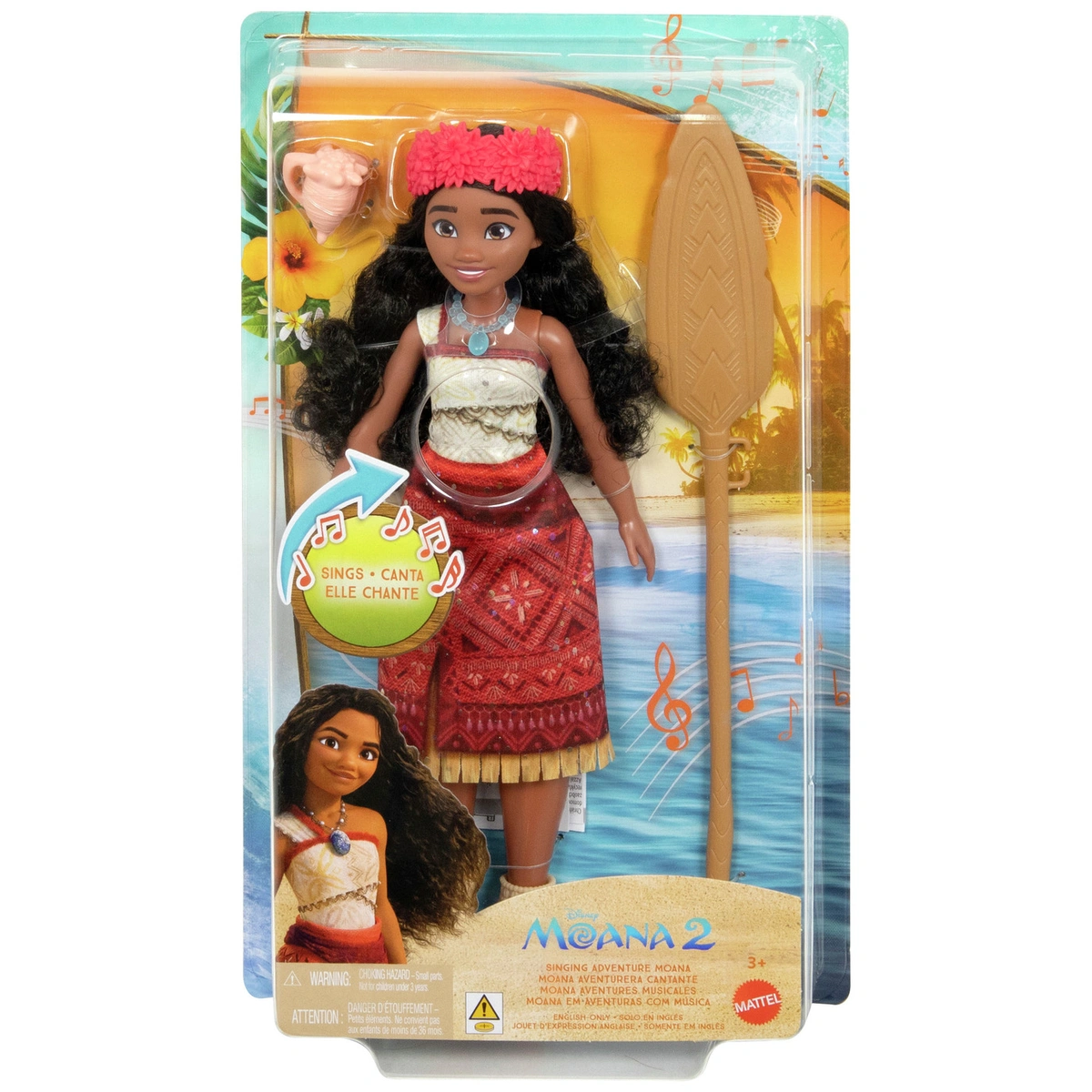 Disney Princess Moana 2 Singing Adventure Doll & Accessories