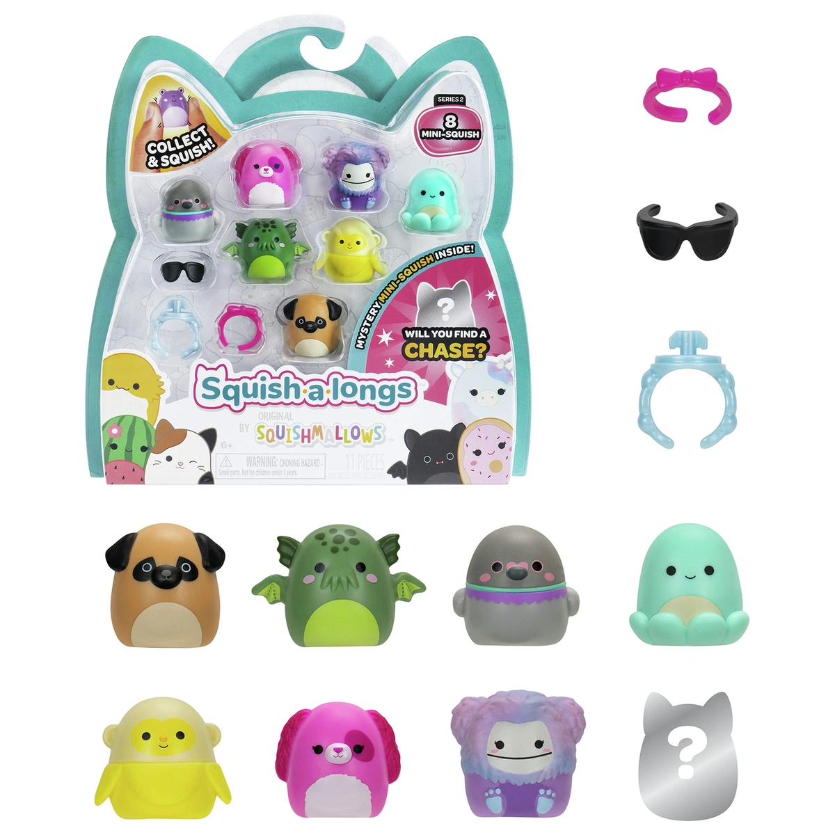 Squish-a-longs Style 1 Plush Toy-Pack of 8