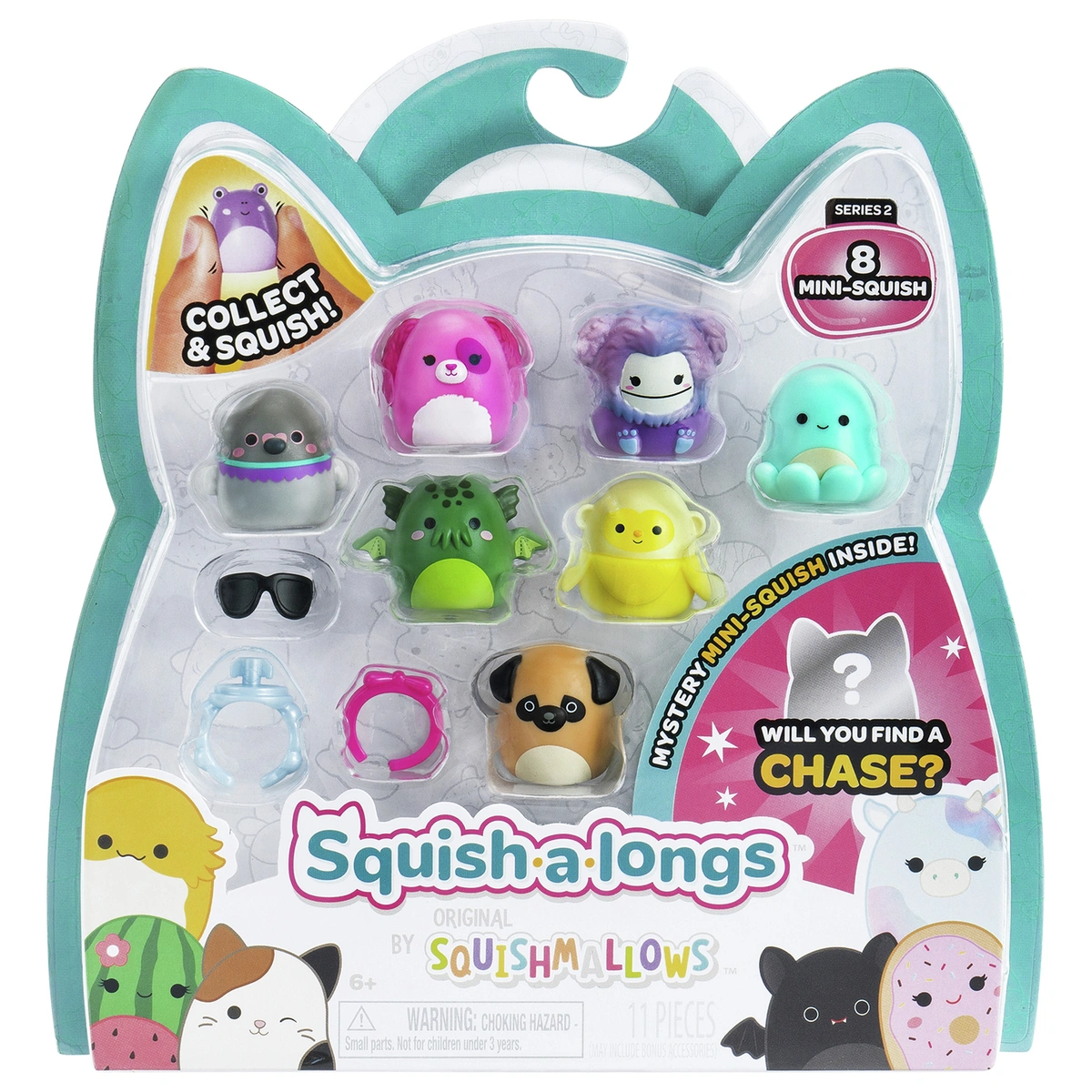 Squish-a-longs Style 1 Plush Toy-Pack of 8