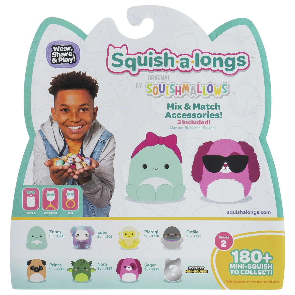 Squish-a-longs Style 1 Plush Toy-Pack of 8