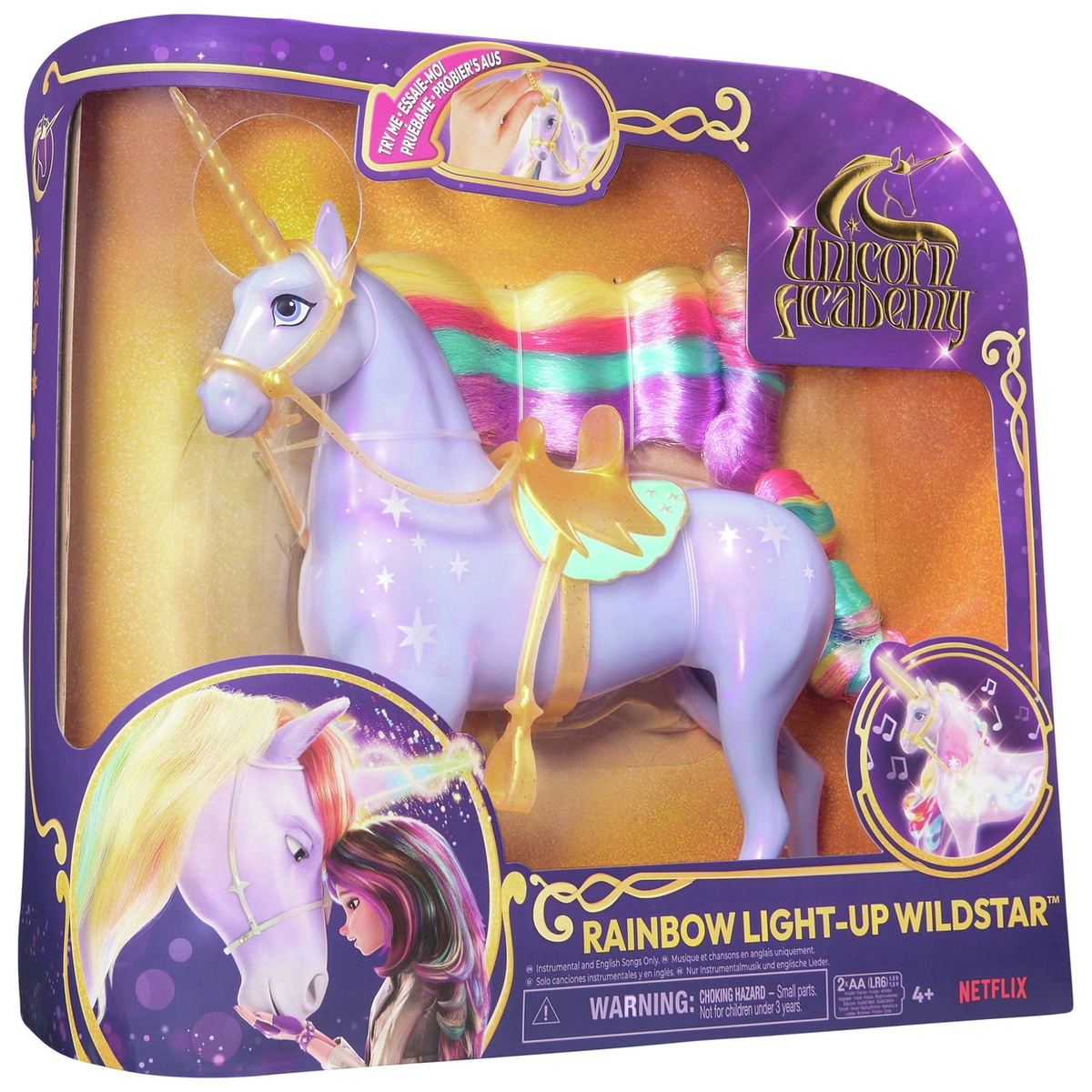Unicorn Academy Rainbow Light-up Wildstar Figure