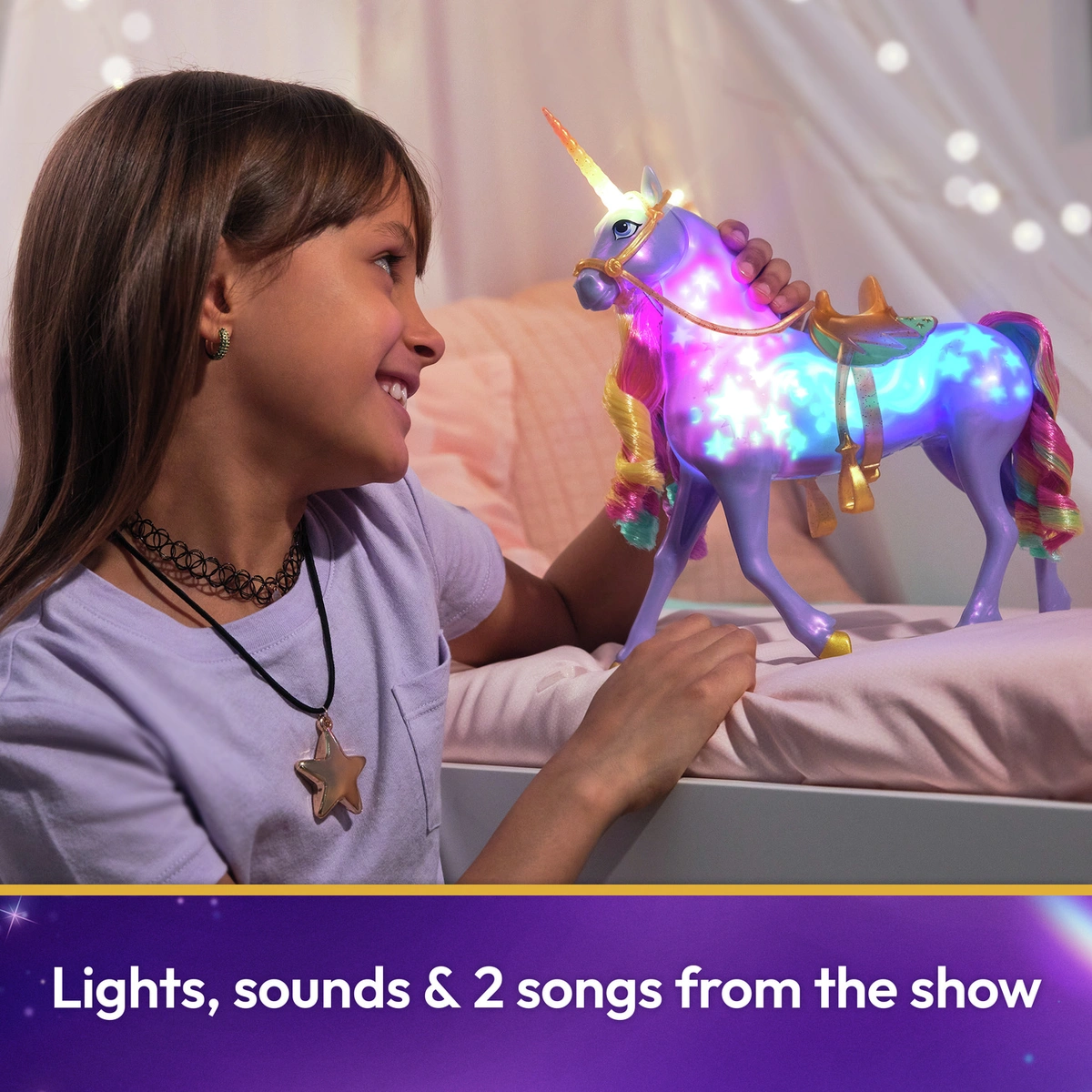 Unicorn Academy Rainbow Light-up Wildstar Figure