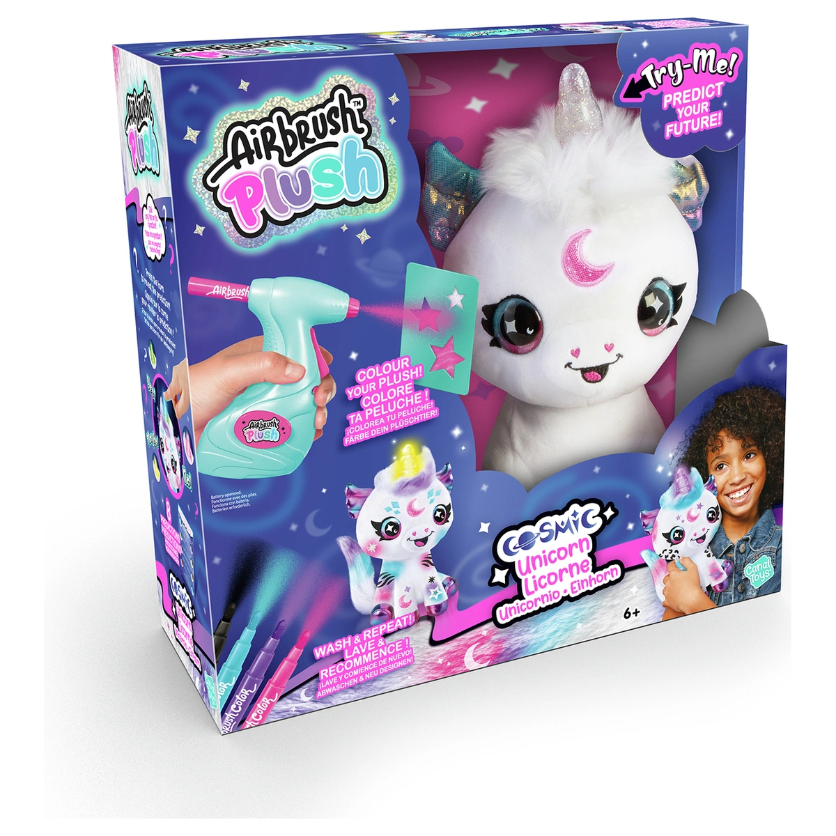 Airbrush Light Up Cosmic Cutie Unicorn Plush