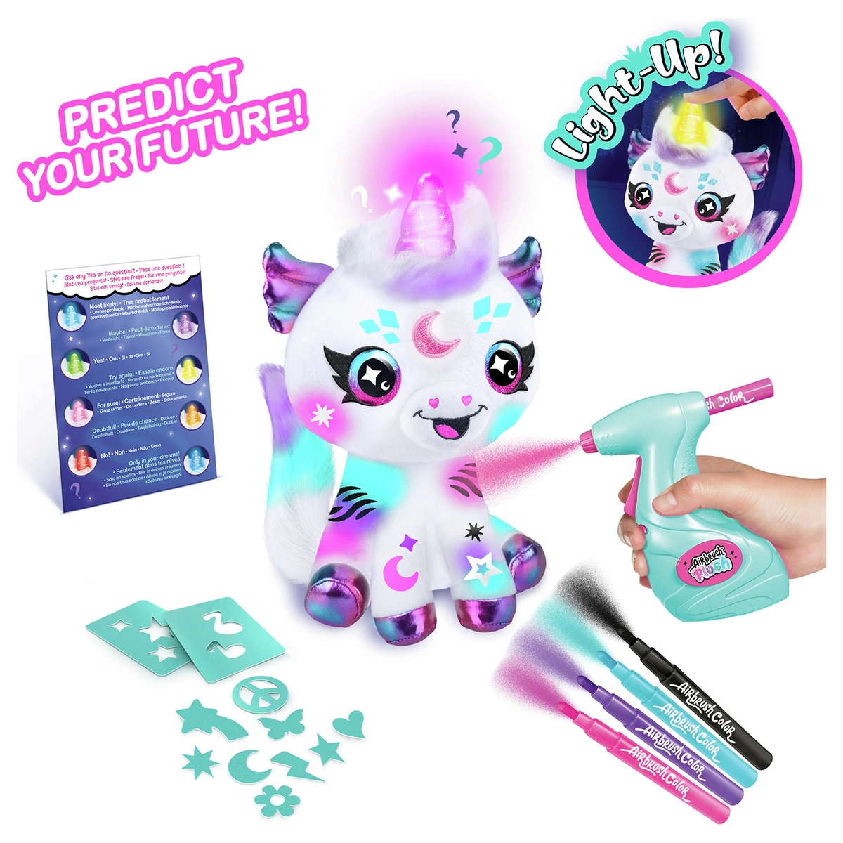 Airbrush Light Up Cosmic Cutie Unicorn Plush