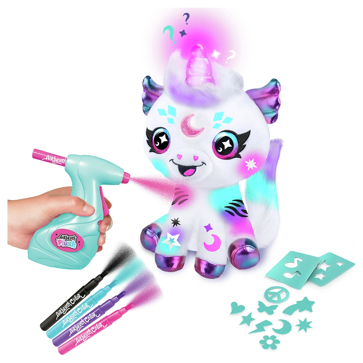 Airbrush Light Up Cosmic Cutie Unicorn Plush