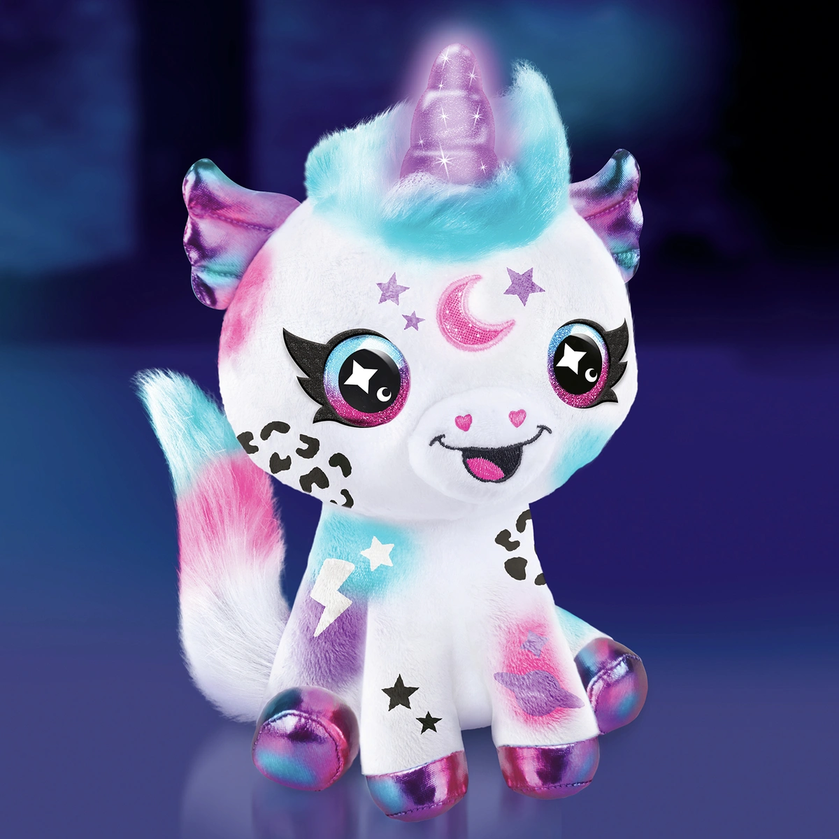 Airbrush Light Up Cosmic Cutie Unicorn Plush