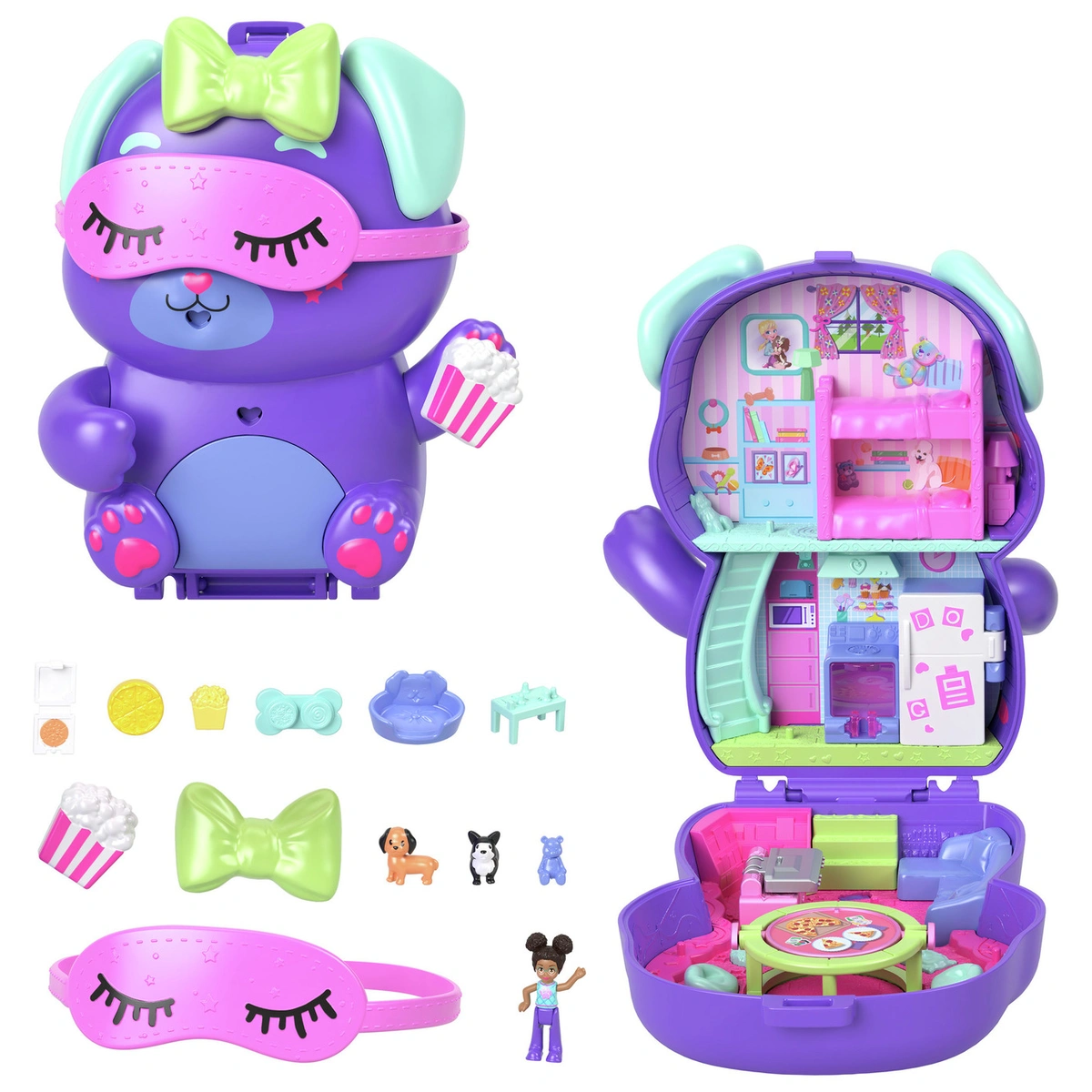 Polly Pocket Sleepover Playset, with Dolls & Accessories