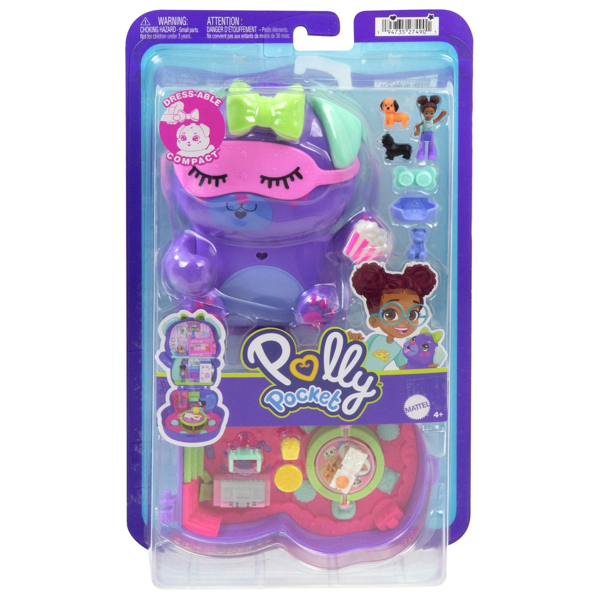 Polly Pocket Sleepover Playset, with Dolls & Accessories