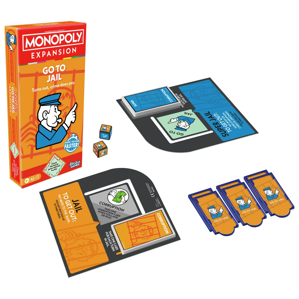 Hasbro Monopoly Go to Jail Expansion Card Pack