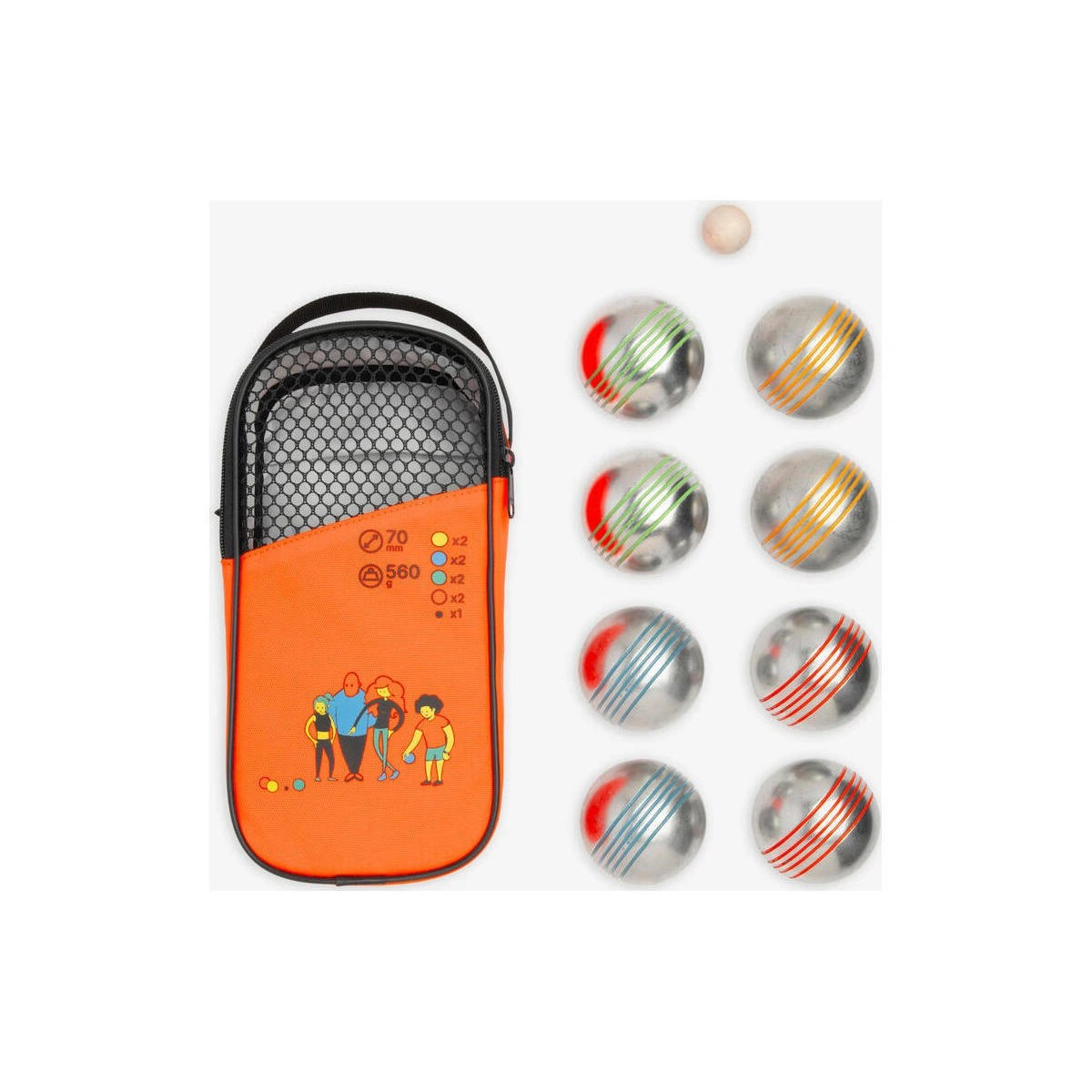 Decathlon Set Of 8 Colour Boules