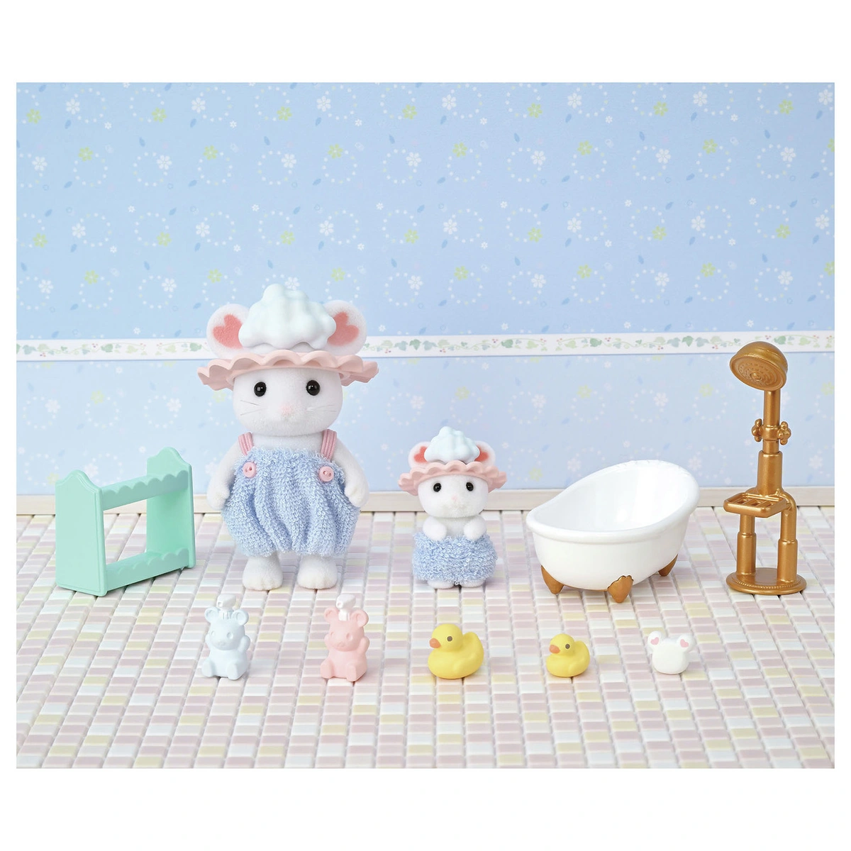 Sylvanian Families Bath Time Bubble Siblings Playset