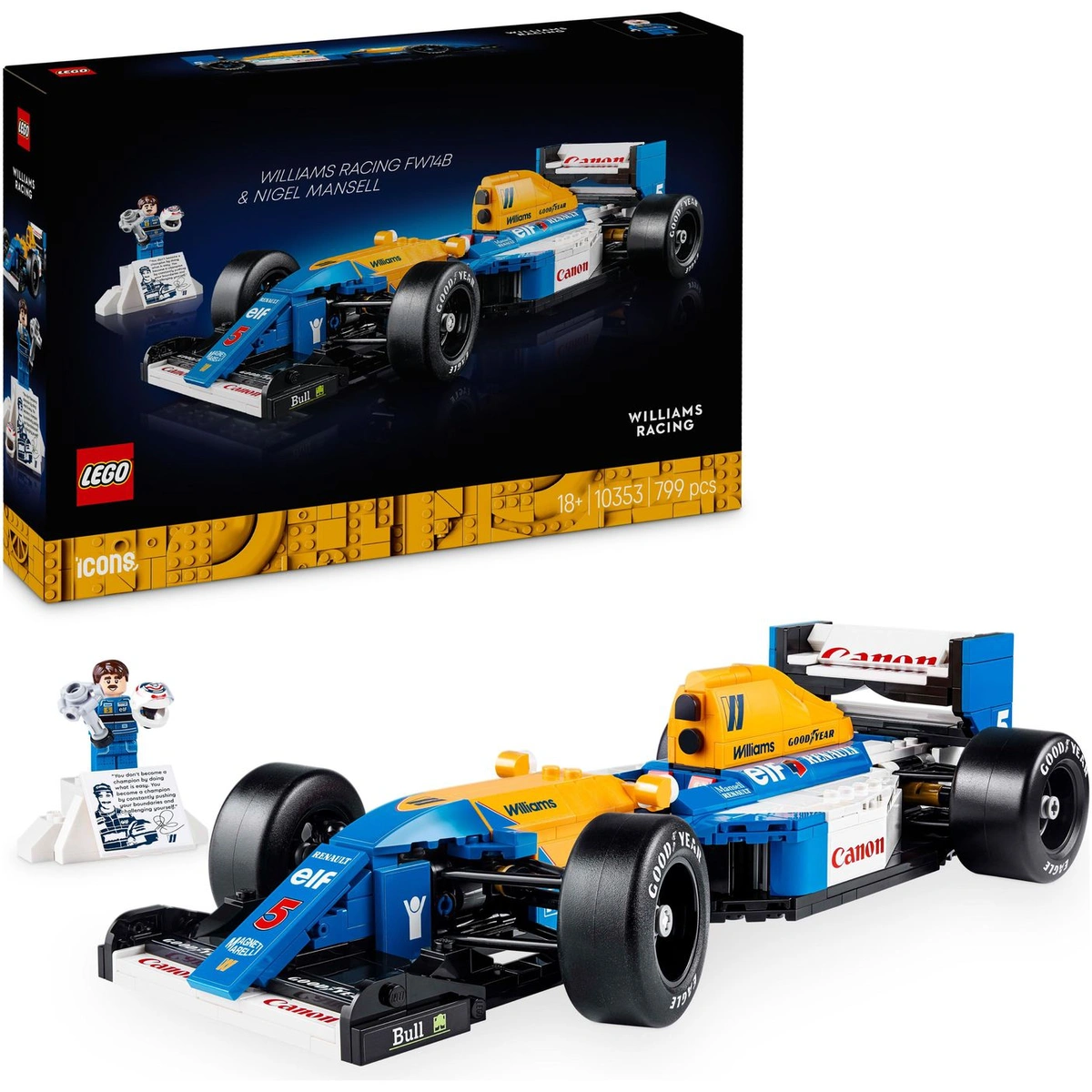LEGO Icons Williams Racing FW14B & Nigel Mansell Set 10353