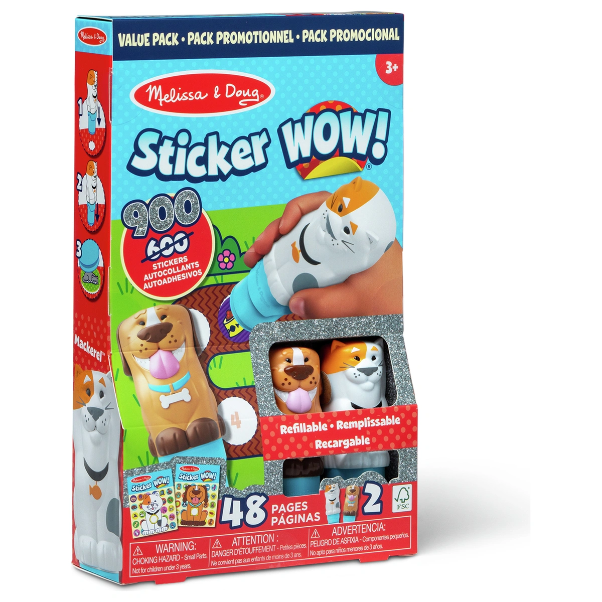 Melissa & Doug Sticker WOW Dog & Cat Bundle