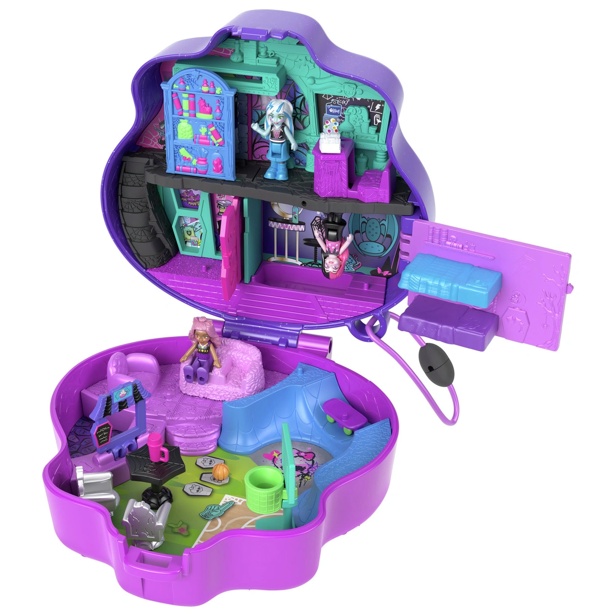 Polly Pocket Monster High Playset and 3 Micro Dolls
