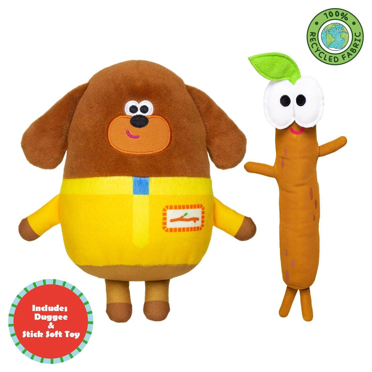 Hey Duggee and Stick Soft Toy Twin Pack