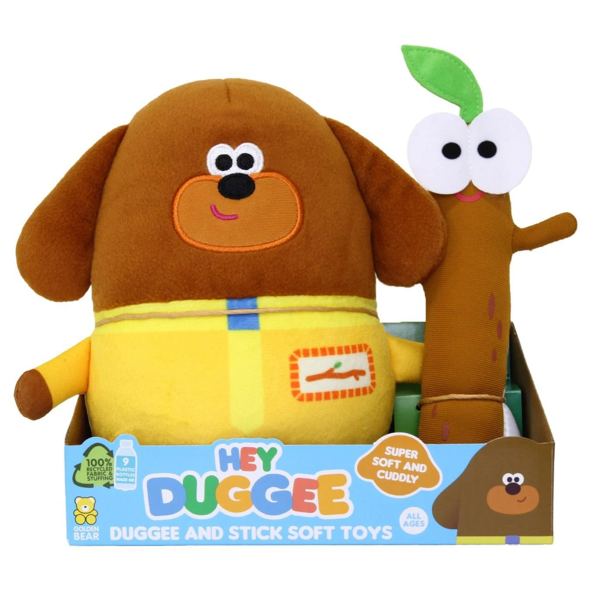 Hey Duggee and Stick Soft Toy Twin Pack