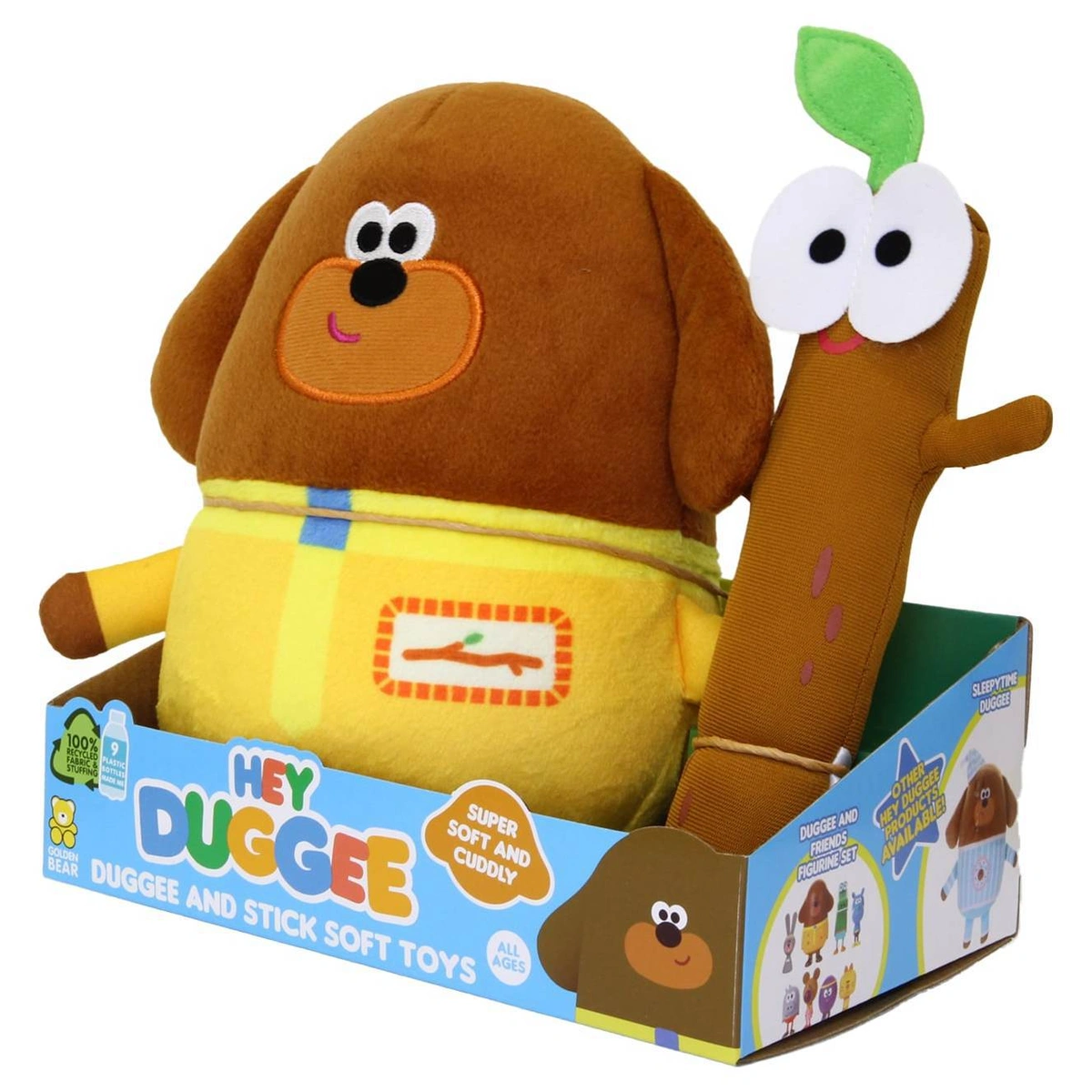 Hey Duggee and Stick Soft Toy Twin Pack