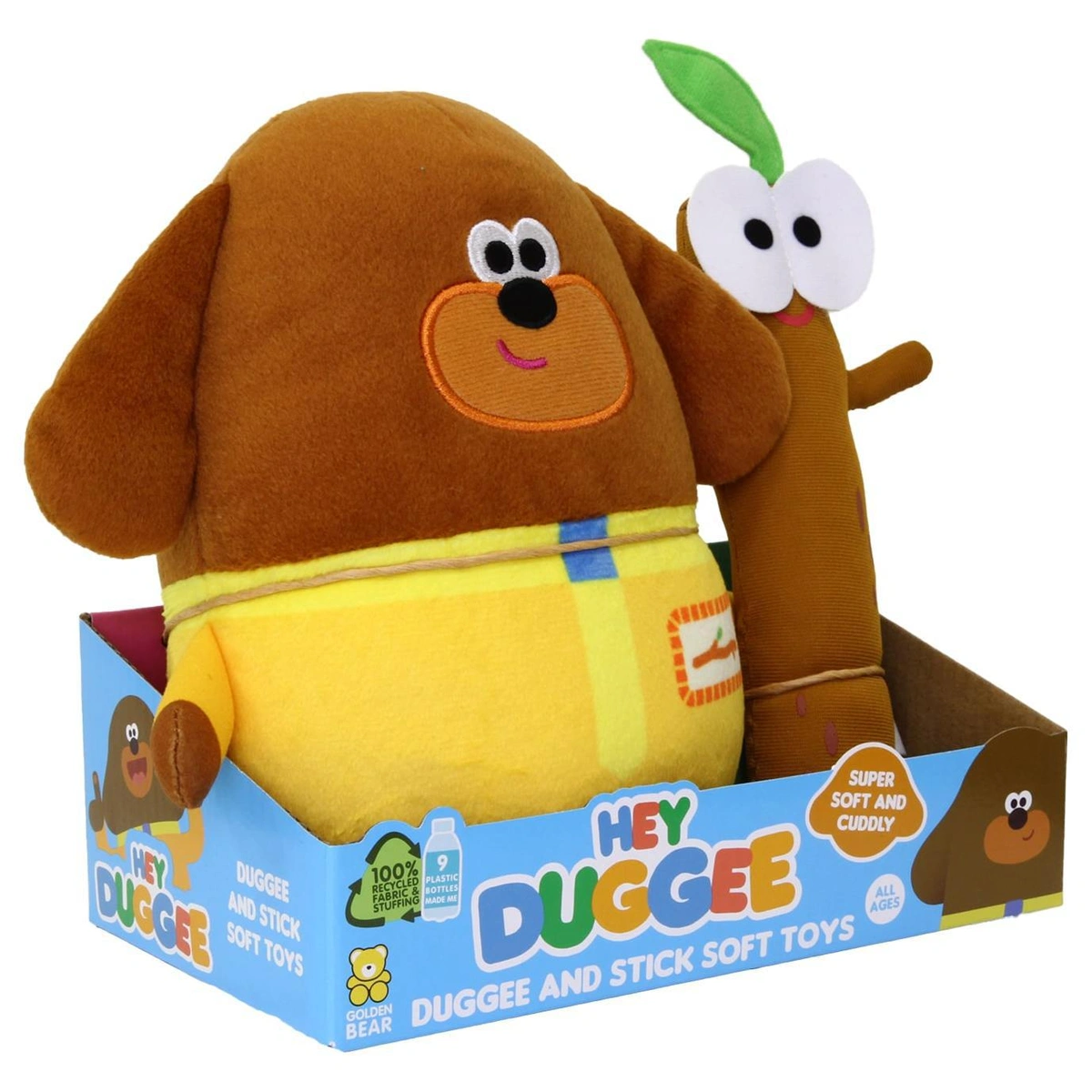 Hey Duggee and Stick Soft Toy Twin Pack