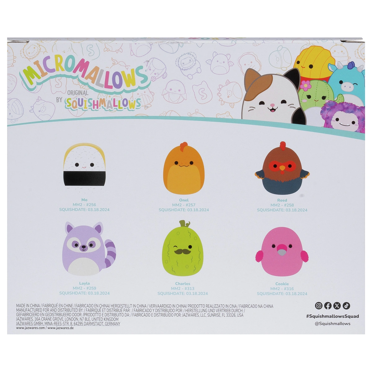 Micromallows Squishmallows Plush-Pack of 6