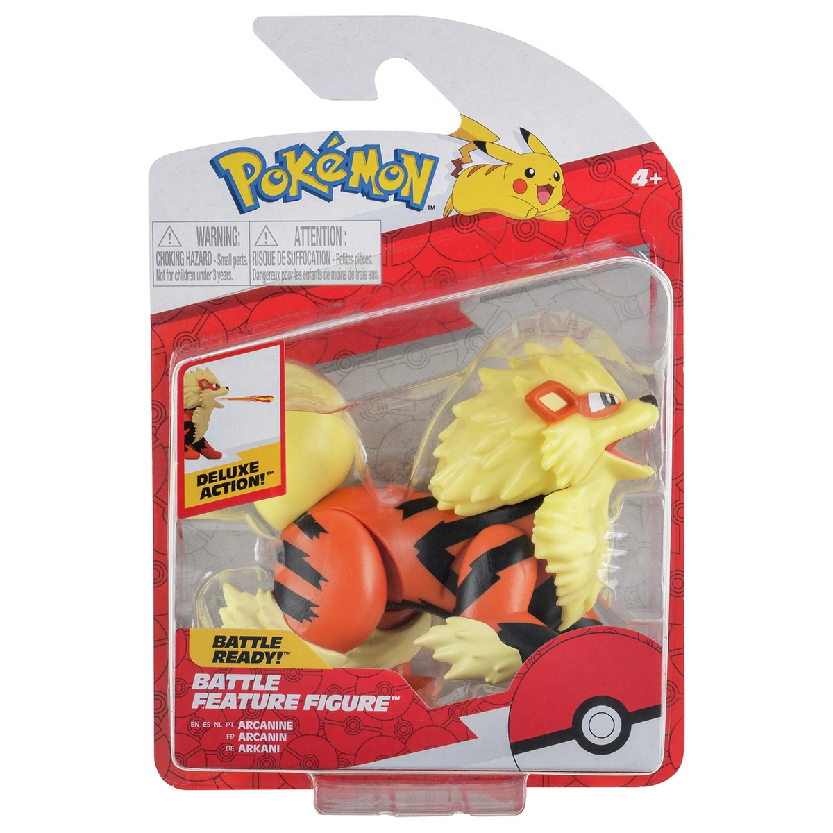 Pokemon Arcanine 4.5 Inch Battle Feature Figure