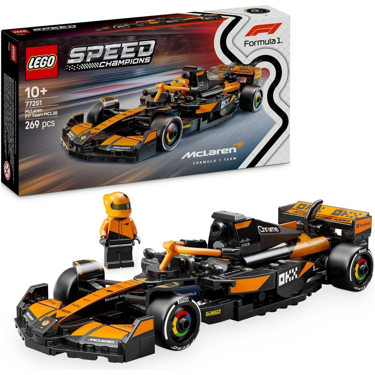 LEGO Speed Champions McLaren F1 Team MCL38 Race Car 77251