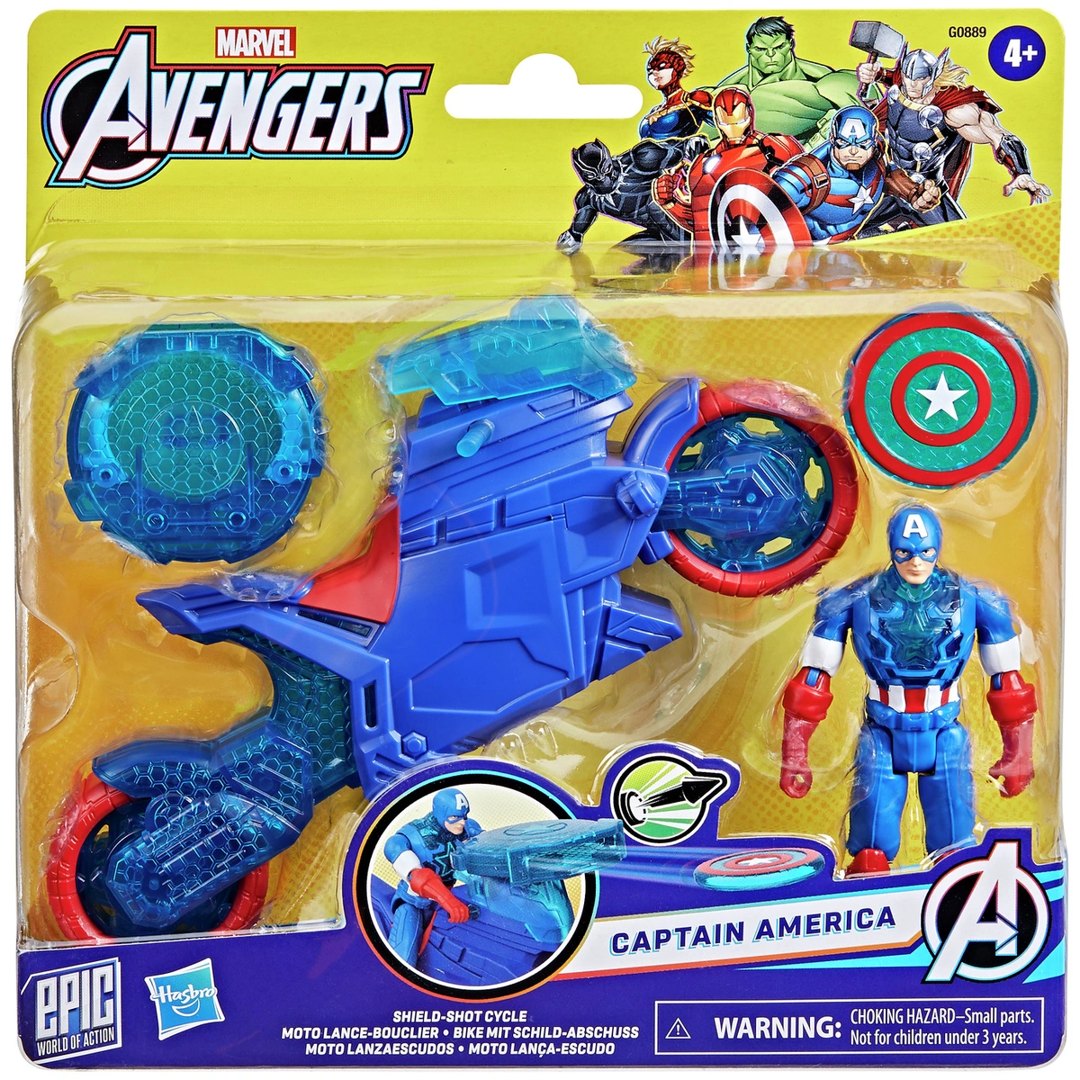 Marvel Avengers Captain America with Shield-Shot Cycle