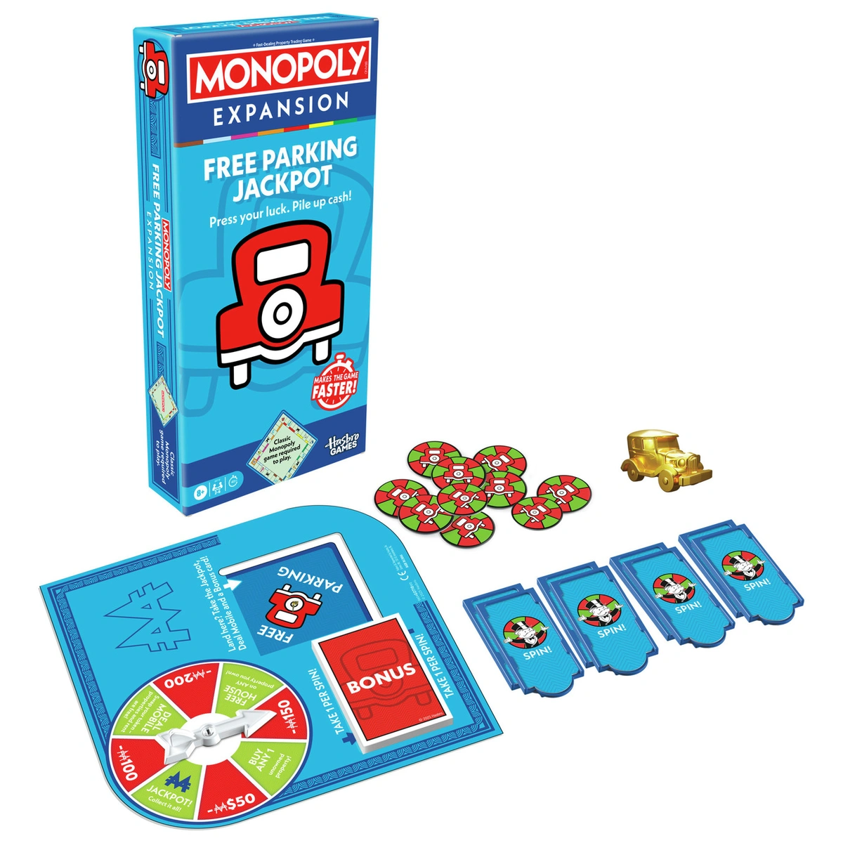 Hasbro Monopoly Free Parking Jackpot Expansion Game